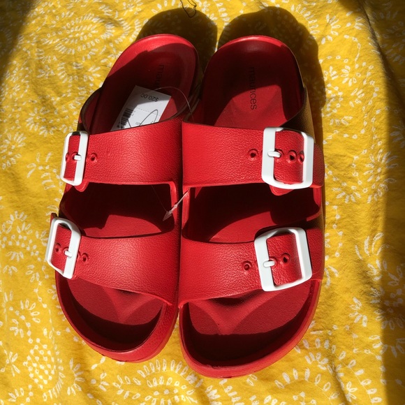 NWT Red Strapped Sandals - Picture 2 of 6